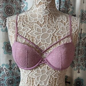 PINK Victoria's Secret Lace Bra in Dusty Rose 36B